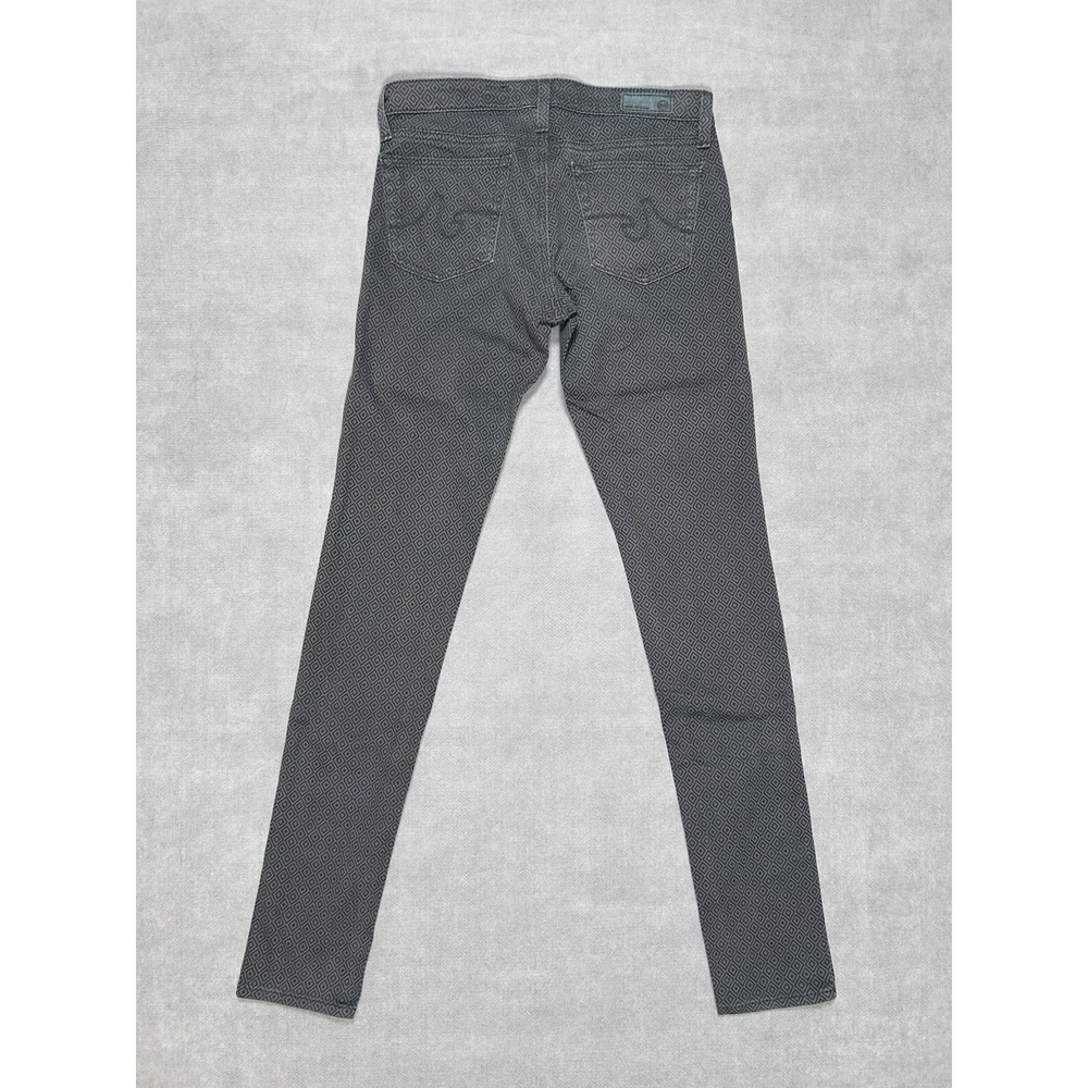 AG Adriano Goldschmied The Legging Super Skinny Womens 26 Reg Diamond Print Gray